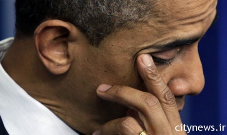 اشک اوباما برای کودکان قربانی تیراندازی در دبستان سندی هوک+فیلم