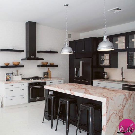 استفاده از سنگ مرمر در طراحی داخلی آشپزخانه