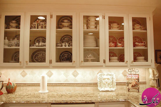 کابینت‌های شیشه‌ای، جلوه‌ای زیبا برای آشپزخانه‌ها