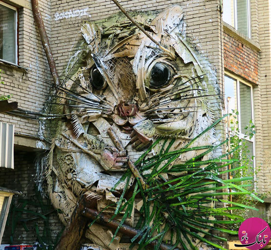 تصاویر: تبدیل خلاقانه زباله‌ها به مجسمه‌‌ی حیوانات