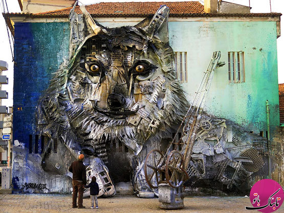 تصاویر: تبدیل خلاقانه زباله‌ها به مجسمه‌‌ی حیوانات