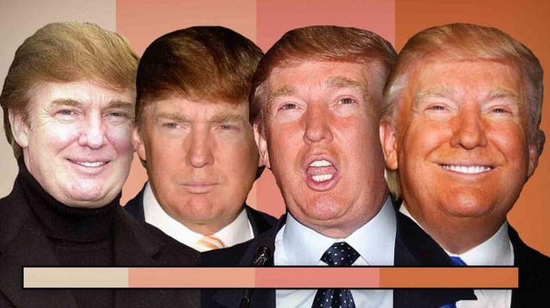 اسرار رنگ نارنجی صورت دونالد ترامپ!