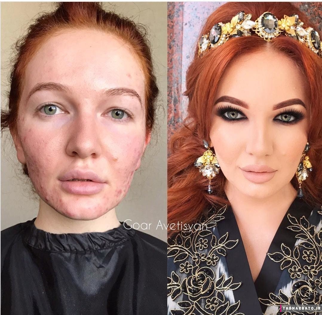 باورنکردنی‌ترین آرایش‌های چهره: تغییر اعجاب انگیز چهره خانم‌ها!
