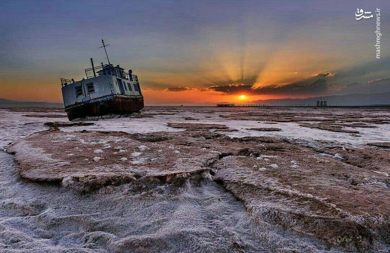 تصویری دردناک از دریاچه ارومیه