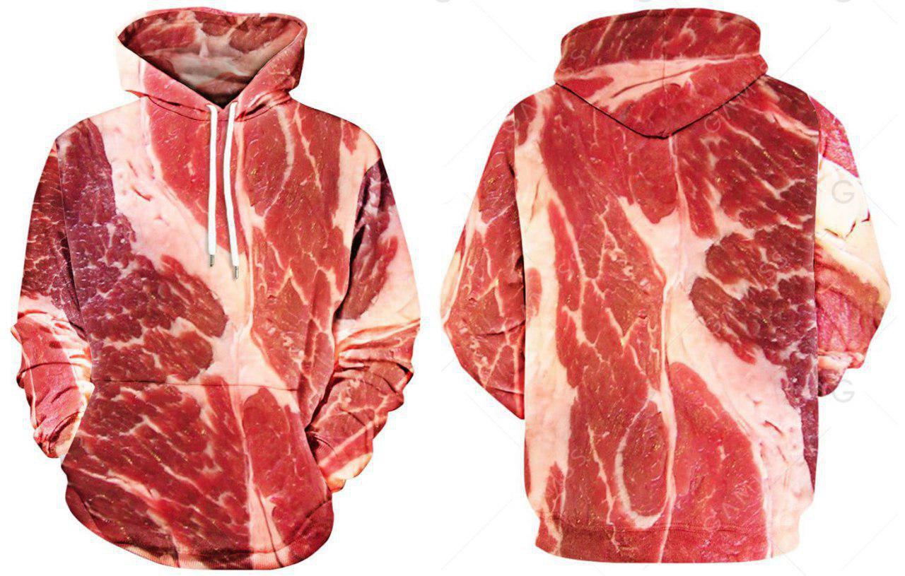 طراحی عجیب لباس با طرح گوشت+عکس
