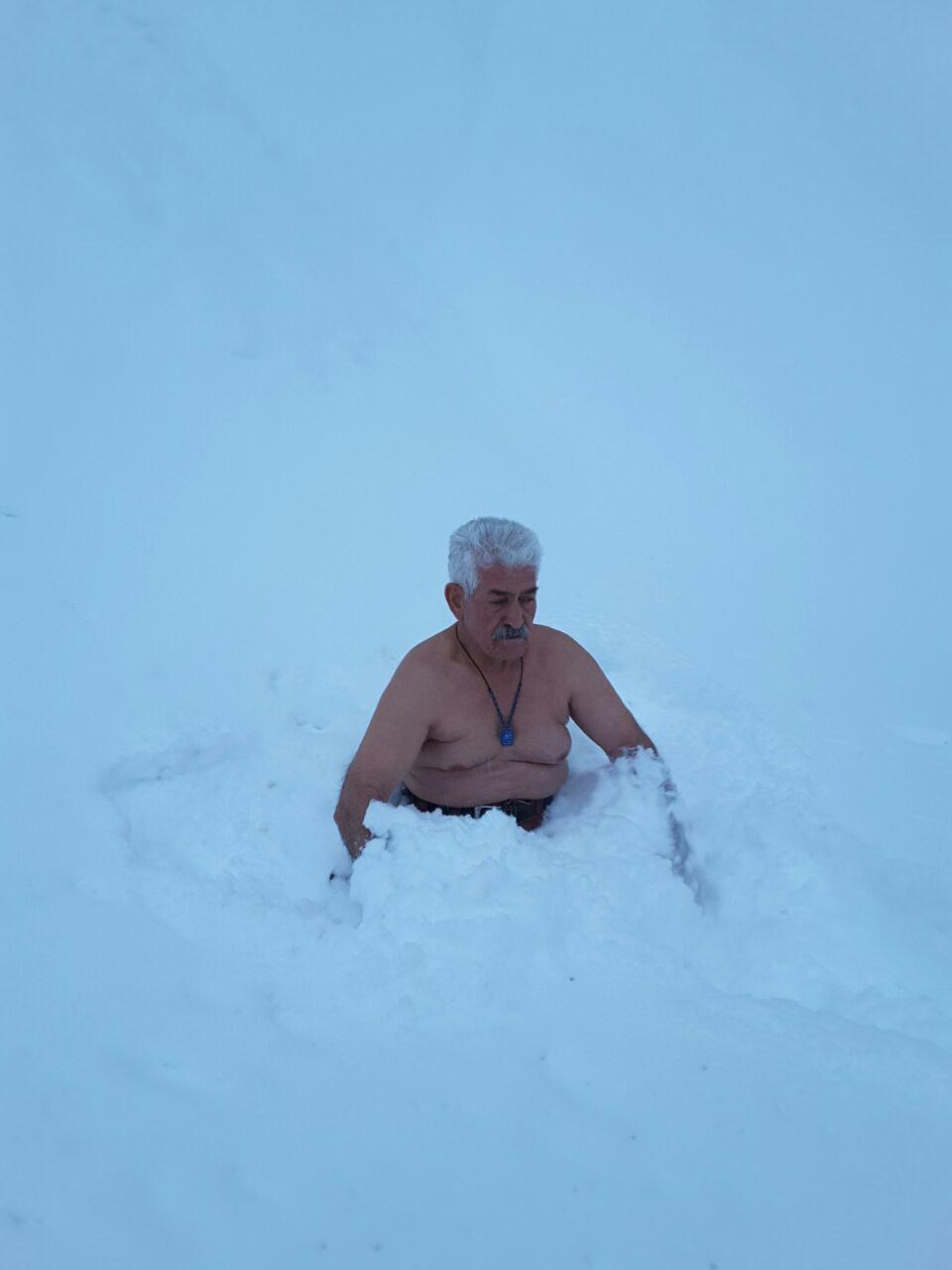 مرد برفی در ارتفاعات شمشک+عکس