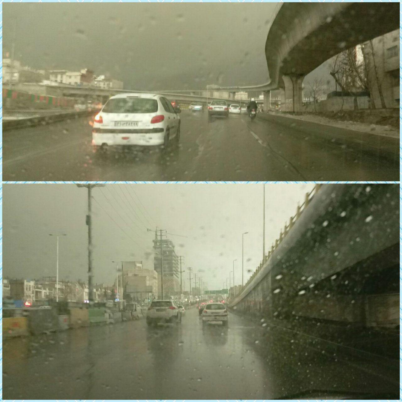 بارش باران امروز در تهران +عکس