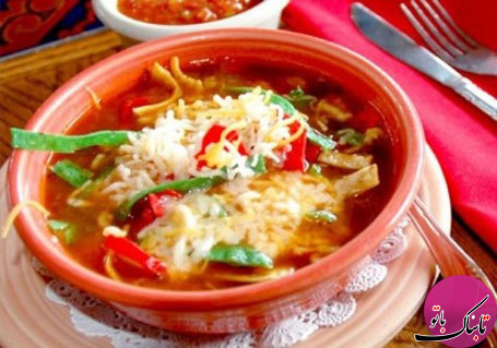 سوپ تند مرغ به روش مکزیکی