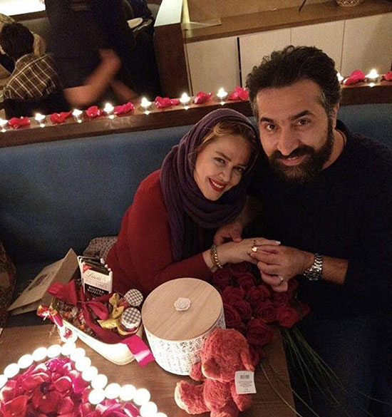بهاره رهنما و همسرش در شب ولنتاين +عکس