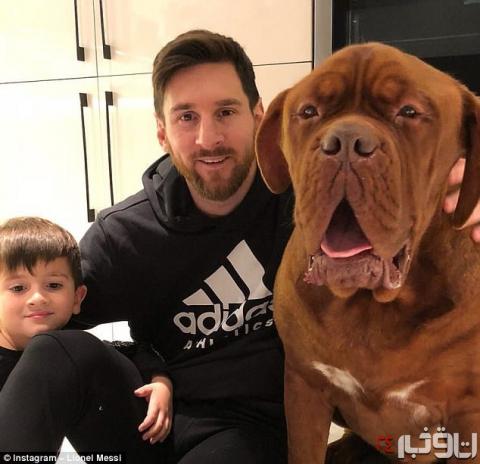 لیونل مسی، مالک خطرناک ترین سگ دنیا+عکس