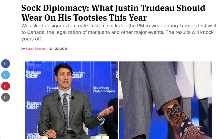 دیپلماسی جوراب های عجیب «نخست وزیر کانادا»