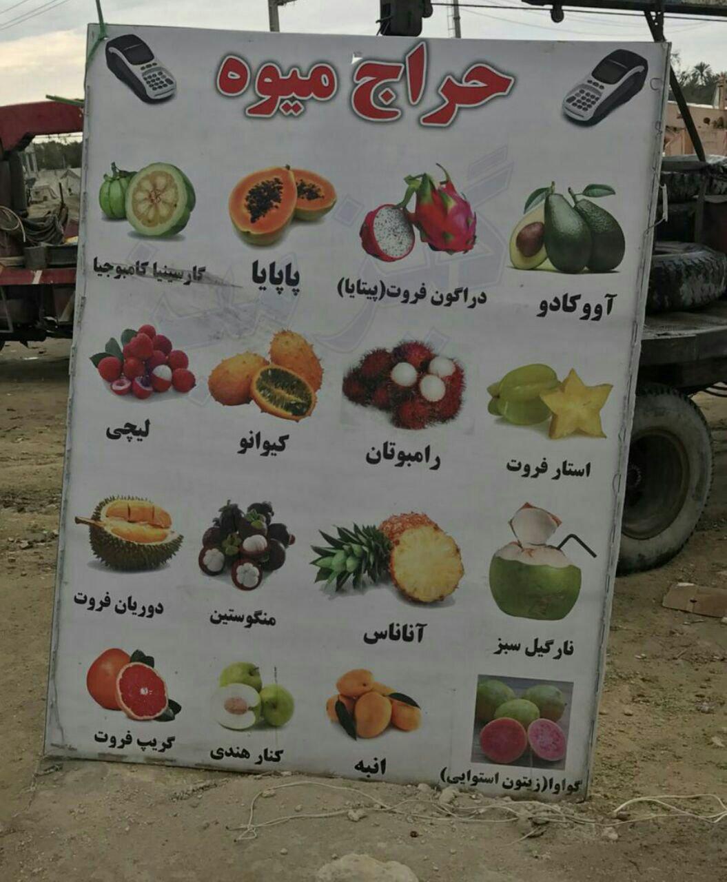 فروش میوه‌های عجیب و غریب در جزیره قشم +عکس