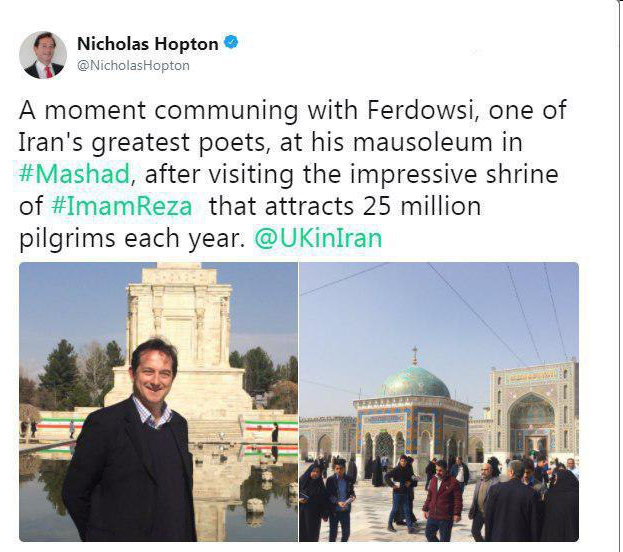 سفر سفیر انگلیس به مشهد +عکس
