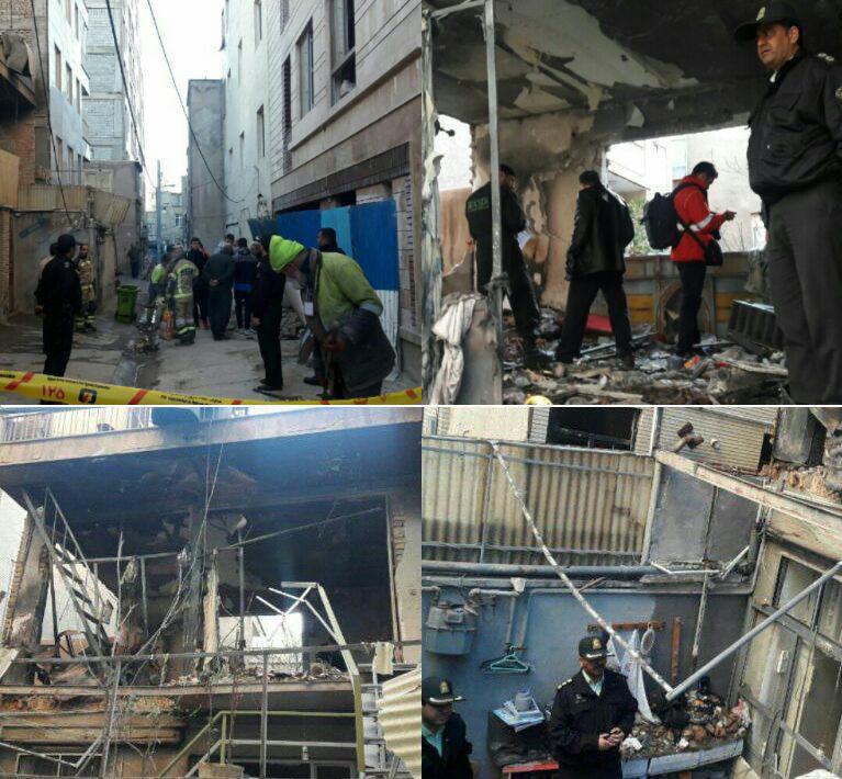 تصاویری از تخریب خانه دو طبقه در روز چهارشنبه سوری