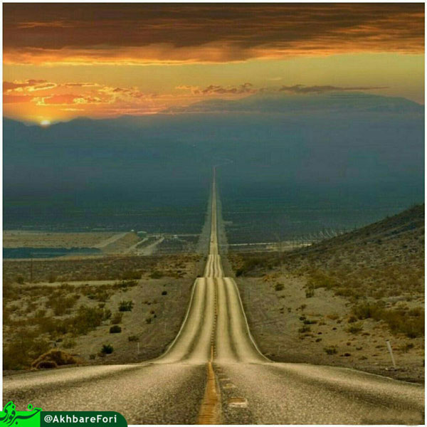 دره مرگ، طولانی‌ترین جاده مستقیم دنیا +عکس