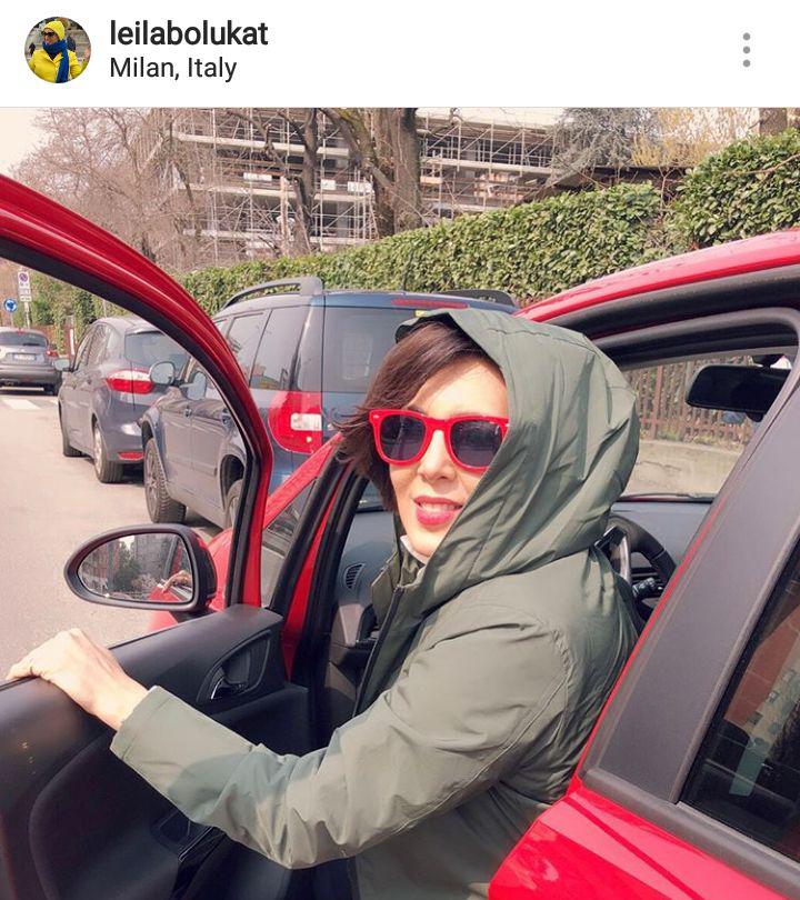 بازیگر زن ایرانی با ماشین لوکسش در خیابان‌های ایتالیا +عکس