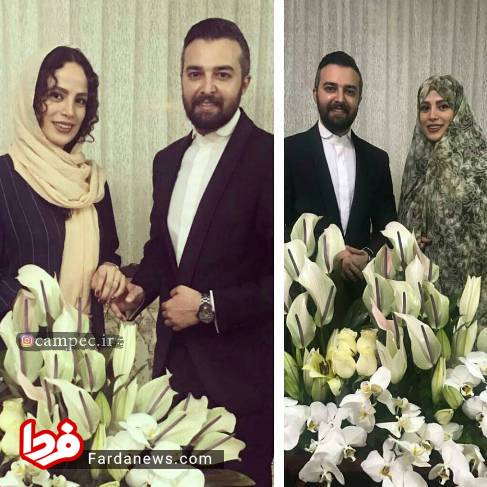 مجری تلویزیون با خانم بازیگر ازدواج کرد +عکس