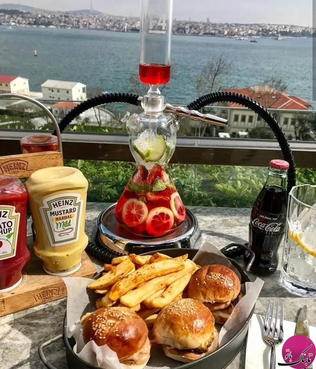قلیان های خلاقانه در رستورانی در ترکیه