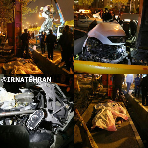 تصادف مرگبار در بزرگراه حکیم +عکس