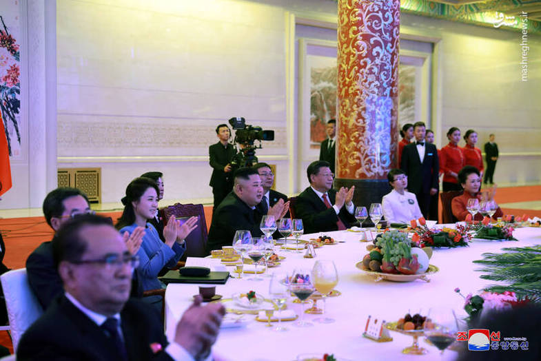 ناهار کاری «اون» و رئیس جمهور چین +عکس
