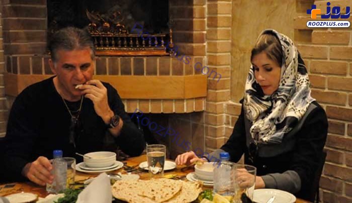 کارلوس کی‌روش و همسرش در یک رستوران ایرانی+عکس