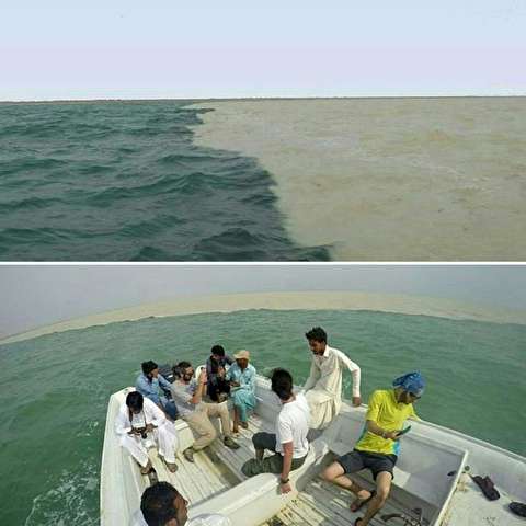 دریای دو رنگ در سيستان و بلوچستان!