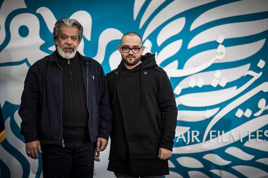 حسن پورشیرازی به همراه پسرش در جشنواره فجر +عکس