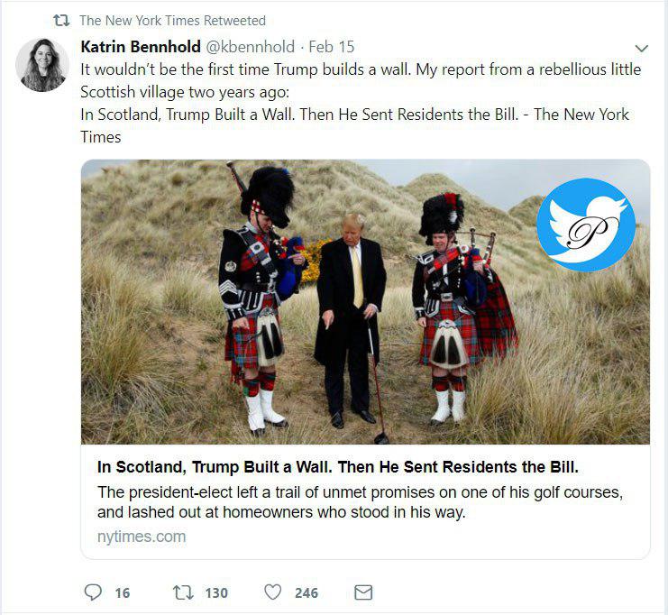 سابقه «دیوار سازی» ترامپ در دهکده‌ای در اسکاتلند!؟ +عکس