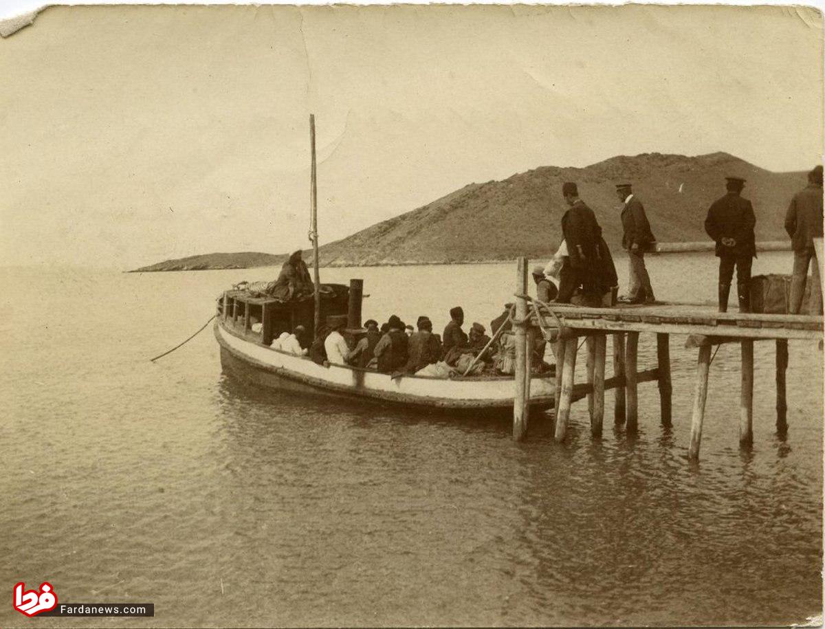 قایق سواری روی دریاچه ارومیه، یکصد سال پیش +عکس