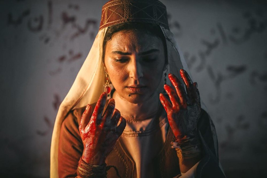 دست‌های خونی هدی زین العابدین در یک فیلم+عکس