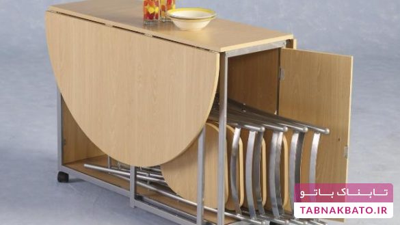 استفاده‌ی بهینه از فضا با میزهای ناهارخوری تاشو