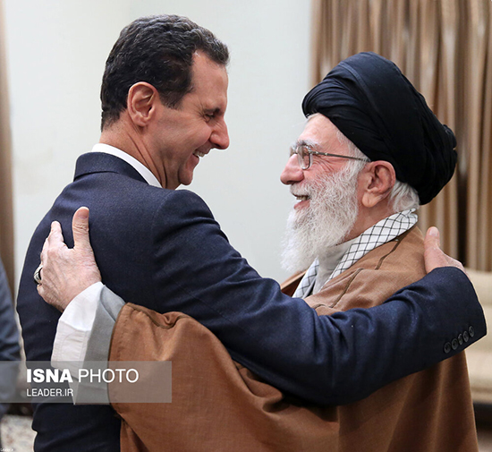 بشار اسد در آغوش رهبر انقلاب +عکس