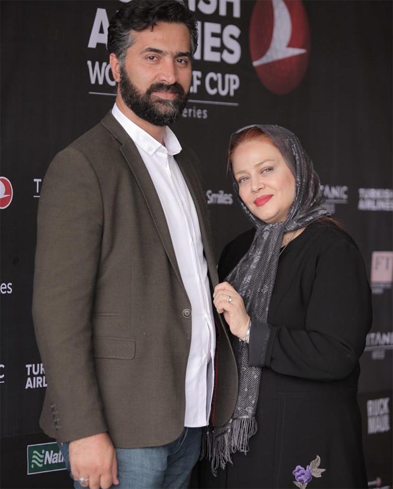 تیپ بهاره رهنما و همسرش در مسابقات گلف + عکس