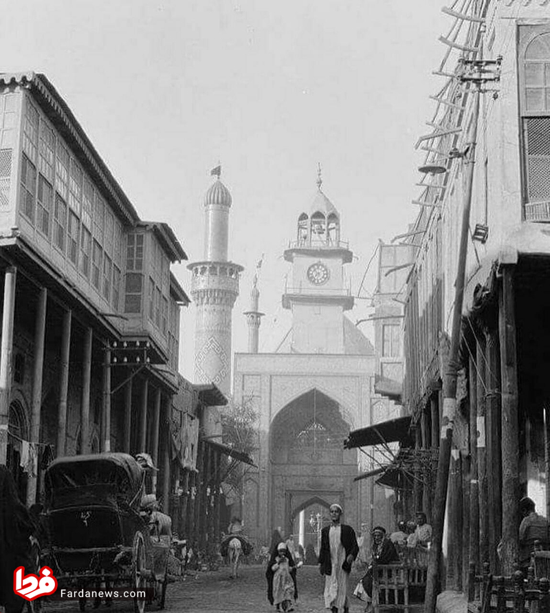 باب القبله حرم حضرت عباس(ع) در ۸۶ سال قبل +عکس