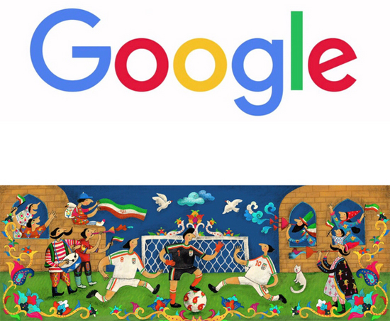 طرحی زیبا از فوتبال ایران برای گوگل+عکس