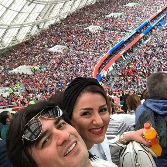 سامان احتشامی و همسرش در افتتاحیه جام جهانی+عکس
