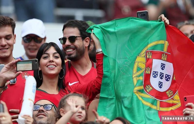 رفتارهای عجیب نامزد رونالدو در بازی پرتغال و مراکش