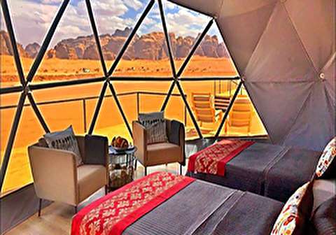 هتل‌های گنبدی شکل لوکس در بیابان‌های اردن