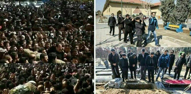 دو تصویر از دو مراسم خاکسپاری متفاوت در ایران