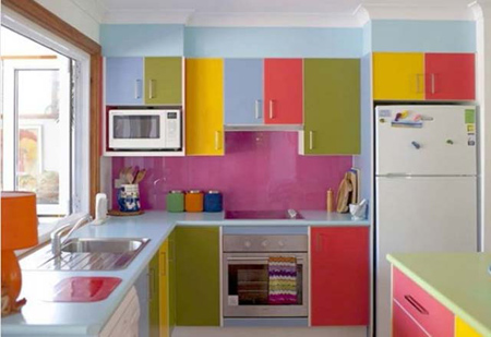 پیشنهادهایی برای دکوراسیون رنگی آشپزخانه