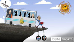 مسی می‌تواند آرژانتین را در جام نگه دارد؟+کاریکاتور
