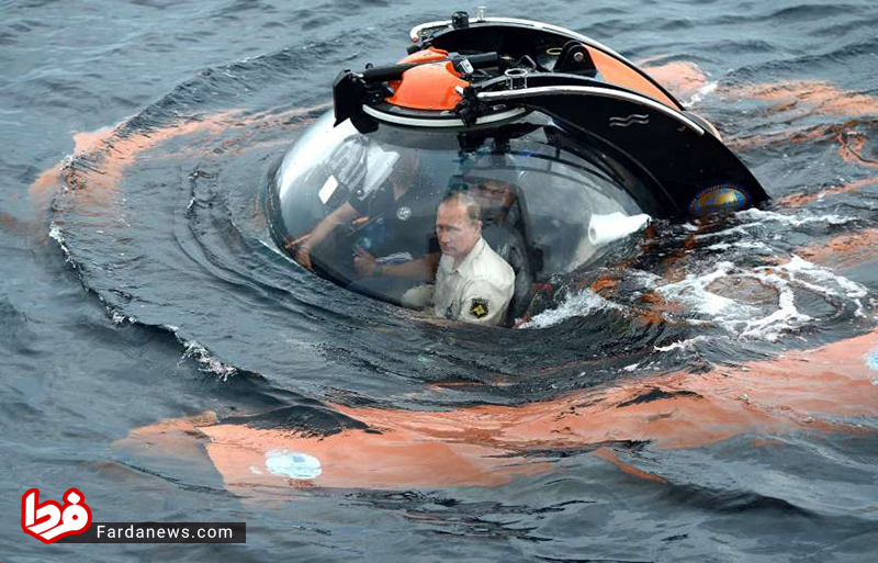 عکسی جالب از زیر آب رفتن پوتین