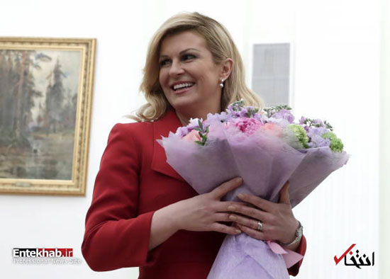 دسته گل پوتین برای رییس جمهور کرواسی