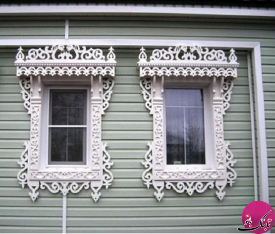 طراحی زیبای پنجره‌‎‌ها در خانه‌های سنتی روسی