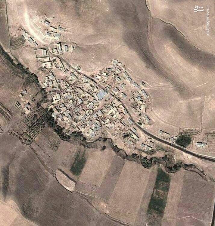 عکس هوایی عجیب از یک روستا در زنجان