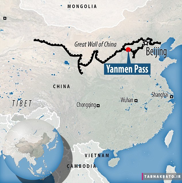 ریزش بخش شمالی دیوار بزرگ چین