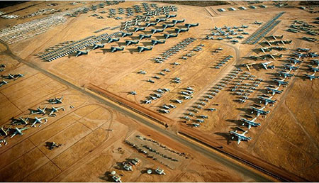 بزرگترین گورستان هواپیما‌های نظامی جهان+عکس
