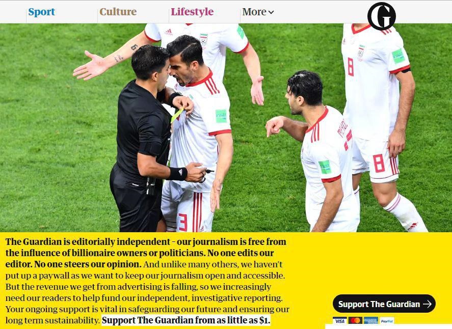 رفتار زشت بازیکن ایرانی،سوژه رسانه انگلیسی شد+عکس
