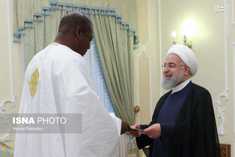 پوشش سفیر سنگال در دیدار با روحانی +عکس