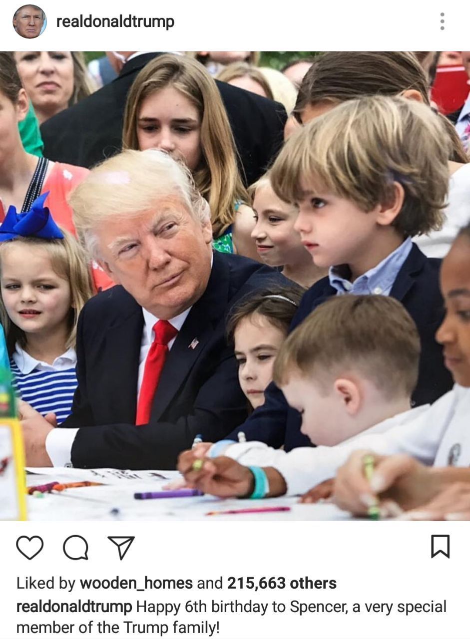 تبریک ترامپ برای تولد نوه ۶ ساله اش + عکس